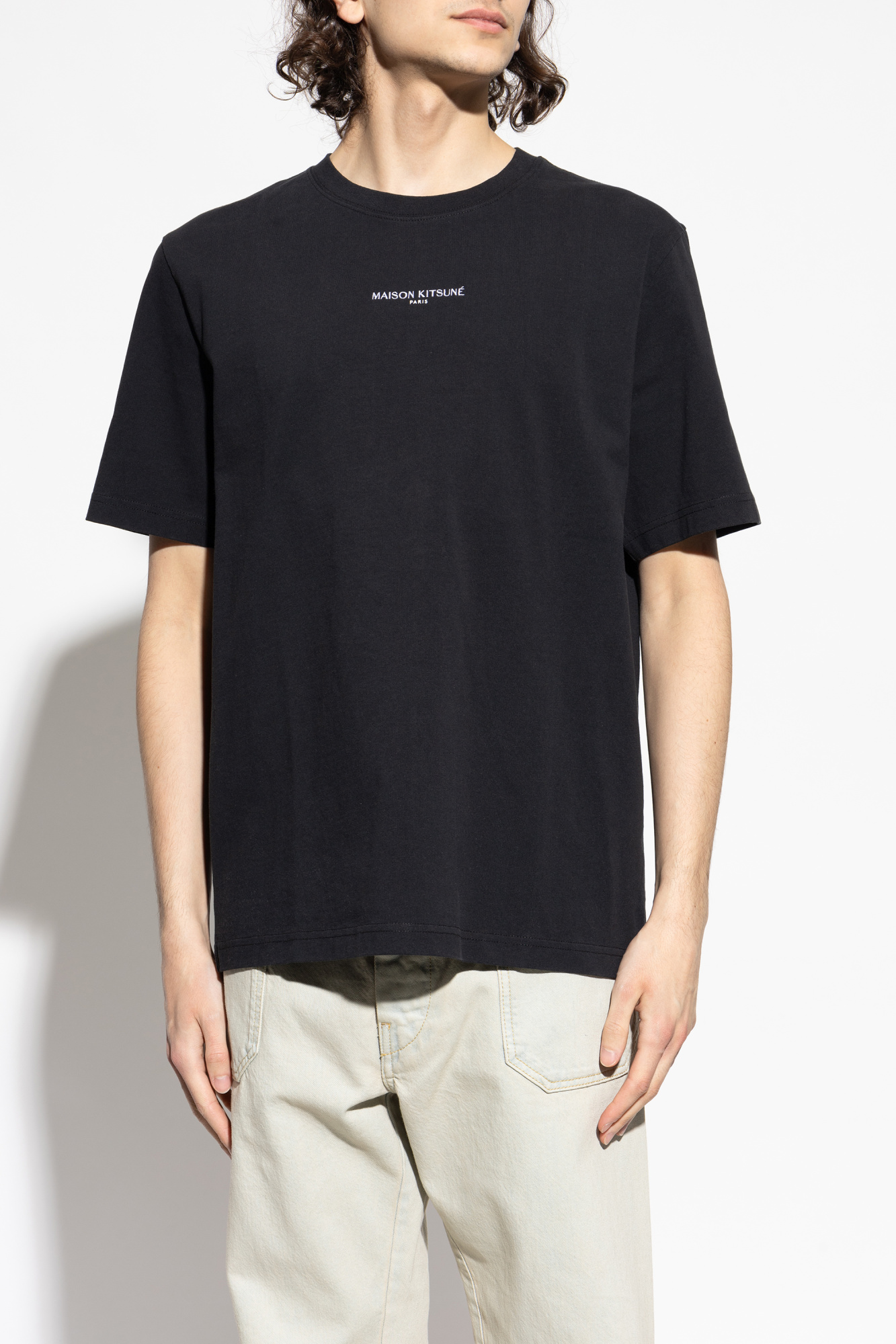 Black T-shirt with logo Maison Kitsuné - Vitkac Canada